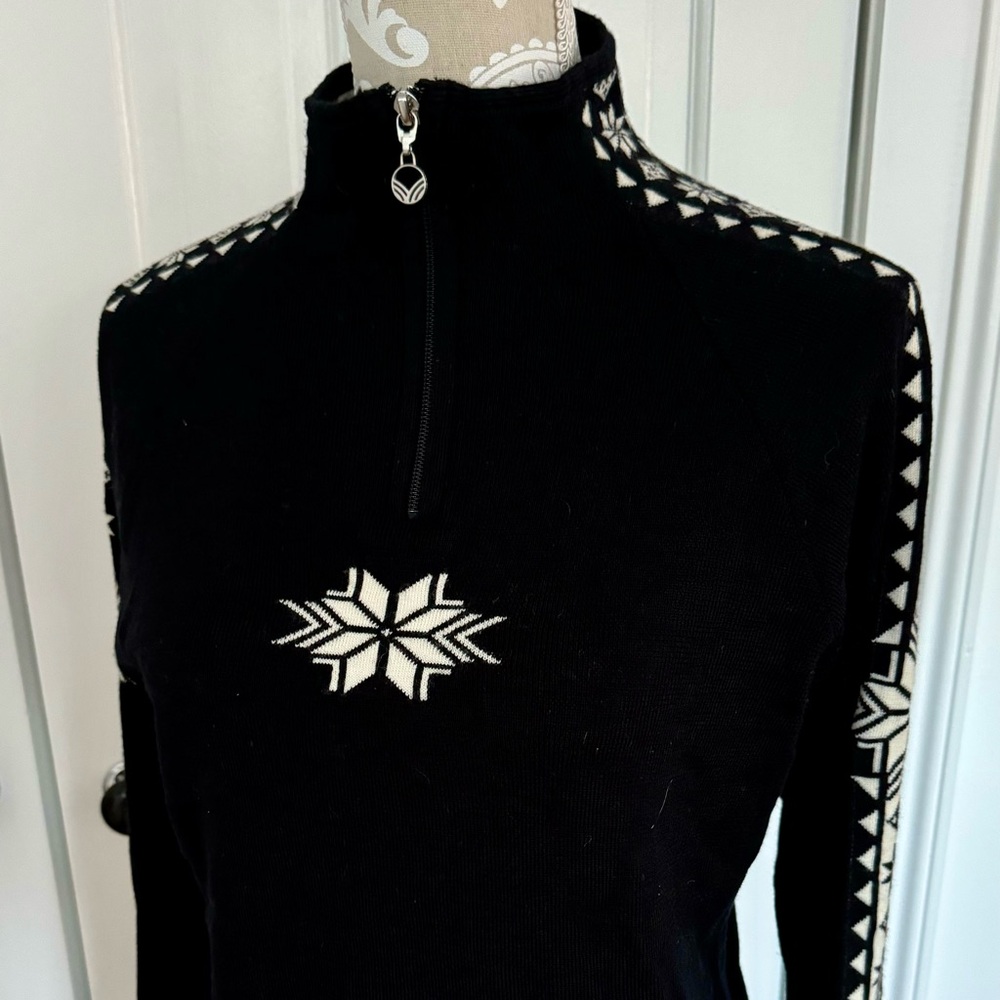 Dale Norway Gelio Black Half Zip Sweater- Size: Medium